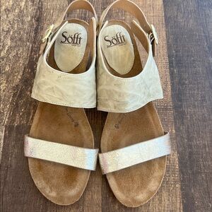 Sofft Vanita Metallic Leather Sandals Women’s Size 9.5